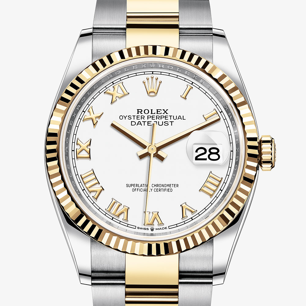 Rolex OYSTER PERPETUAL Datejust 36 Oyster, 36 mm, Oystersteel and yellow gold M126233-0030